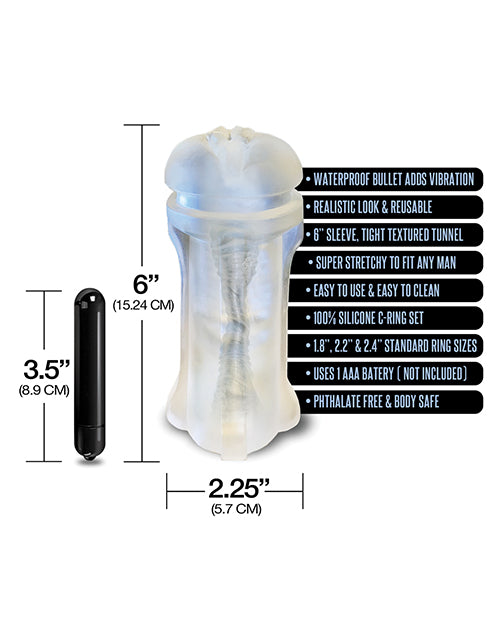 MSTR B8 Squeeze Box Vibrating Pussy Pack - Kit of 5 Clear
