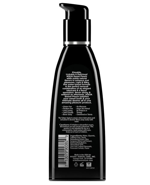 Wicked Sensual Care Waterbased Lubricant - 2 oz Sweet Peach