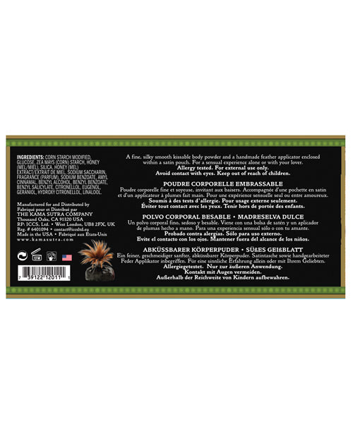 Kama Sutra Honey Dust - 6 oz Sweet Honeysuckle