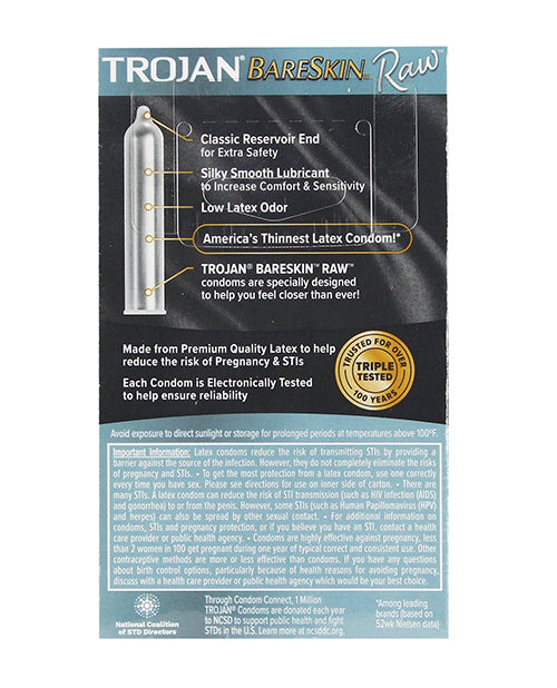 Trojan Raw Condoms - Pack of 10