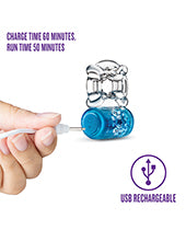 Blush Play With Me Pleaser Rechargeable C Ring - Blue