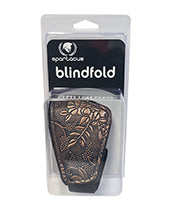 Spartacus Faux Fur Lining Blindfold - Brown Floral Print