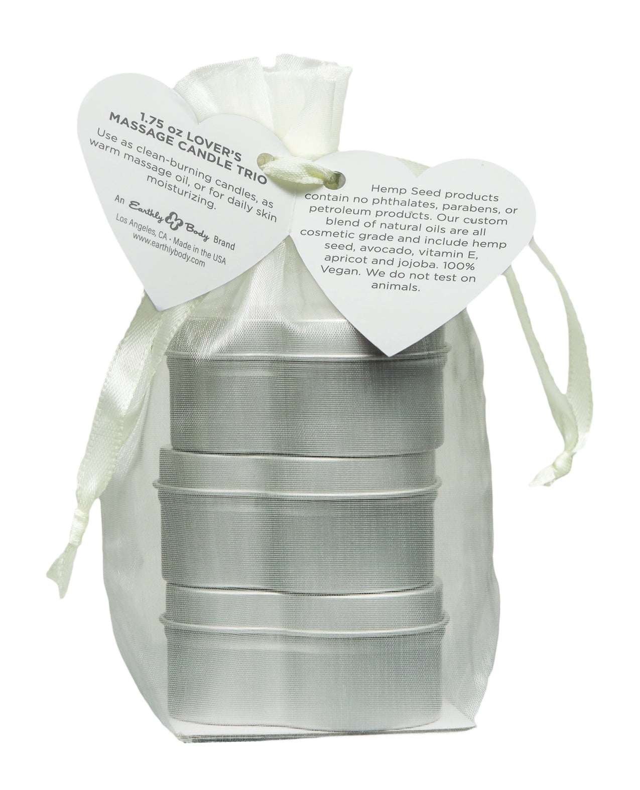 Earthly Body 2026 Valentines 3 in 1 Candle Trio Gift - 1.75 oz Asst. Scents