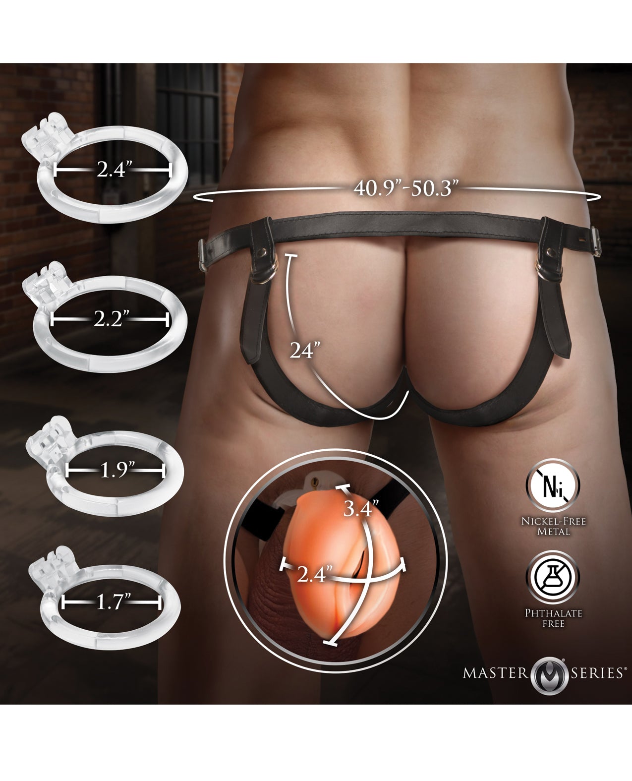 Master Series Pussy Chastity Cage - Light