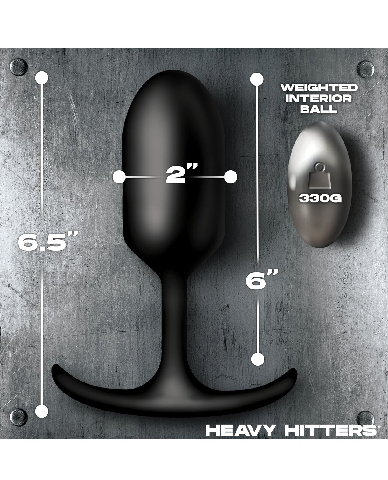 Heavy Hitters - Vibrating Weighted Silicone Anal Plug - Extra Large