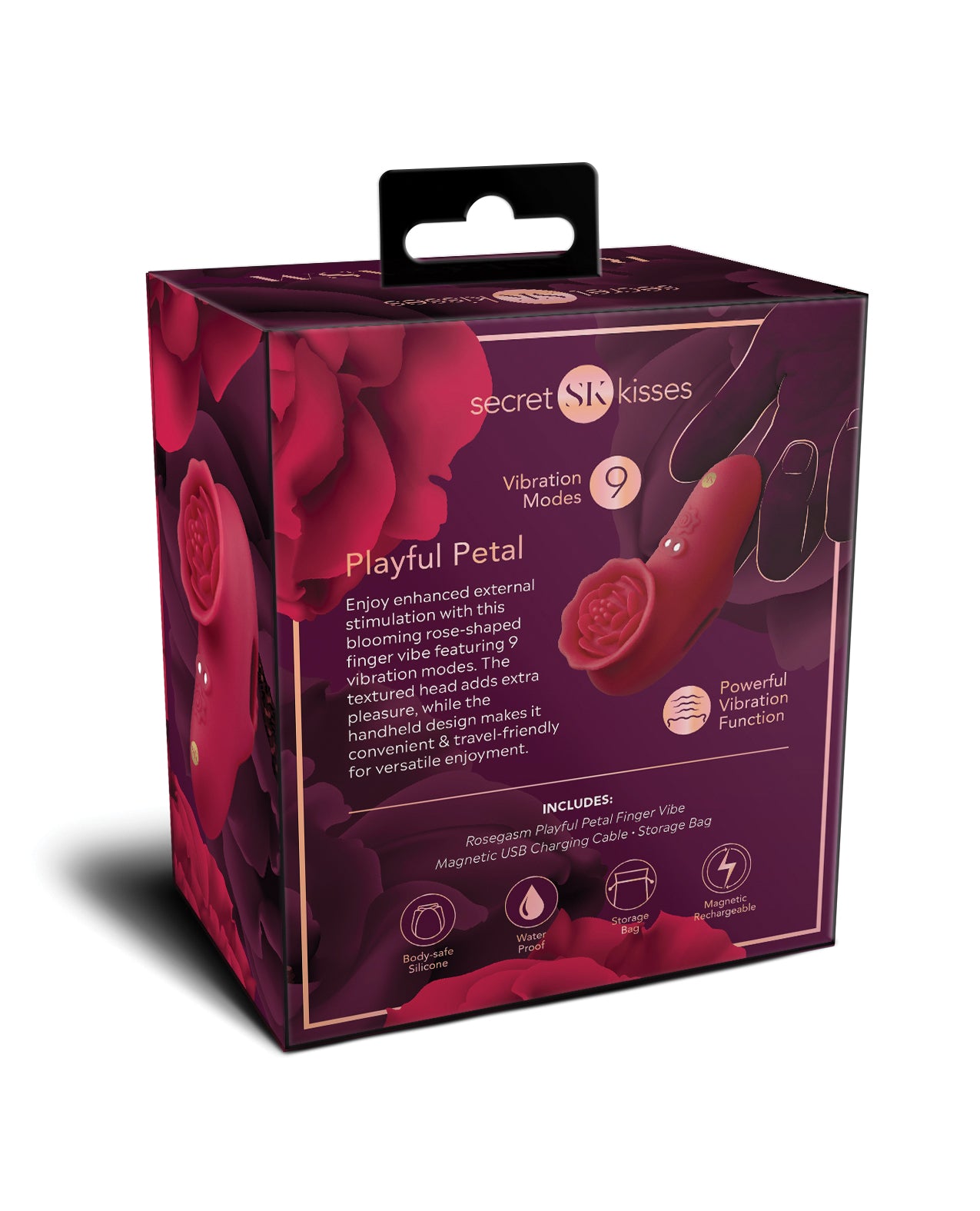 Secret Kisses Rosegasm Playful Petal Finger Vibe - Red