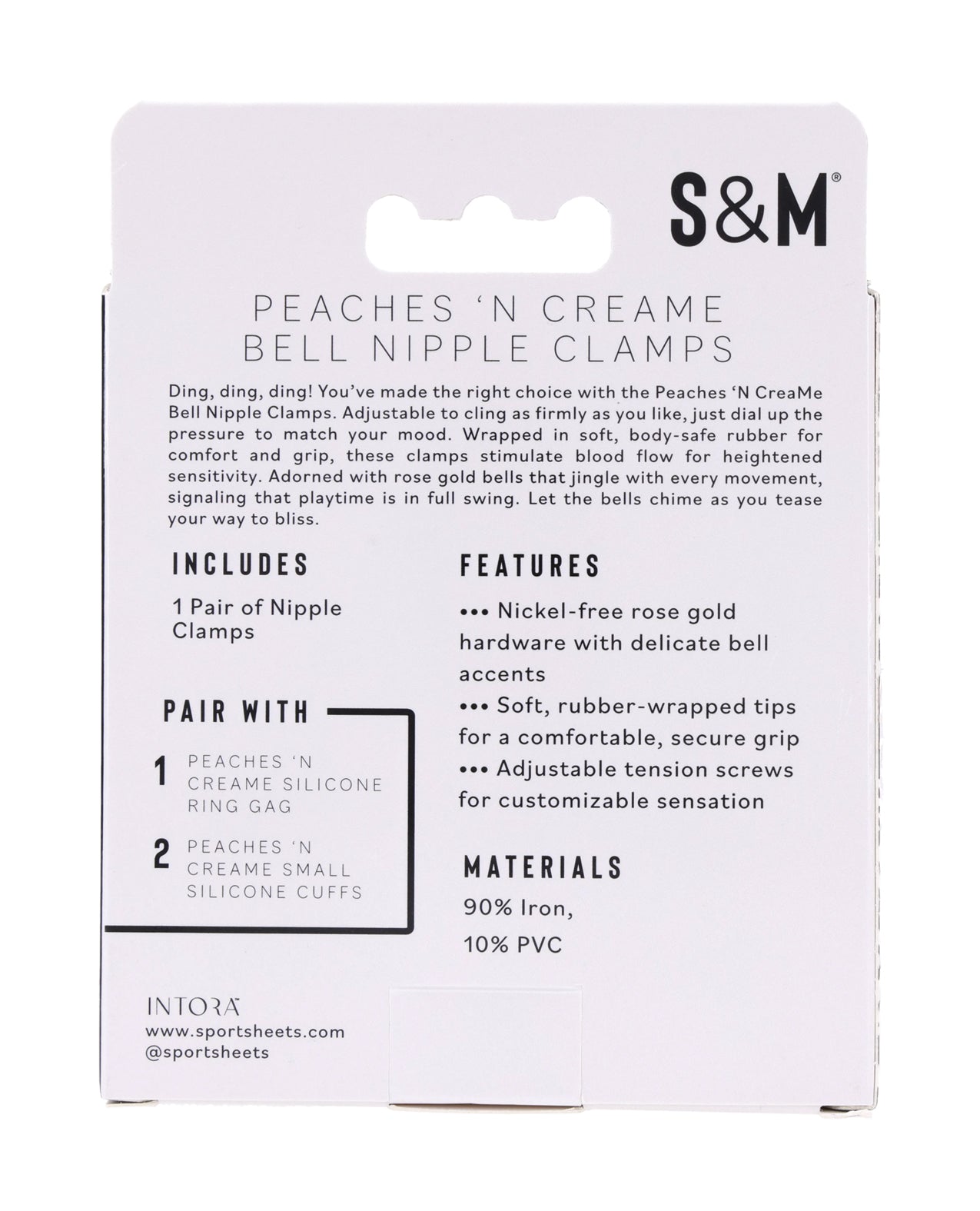 Sex & Mischief Peaches 'n CreaMe Bell Nipple Clamps