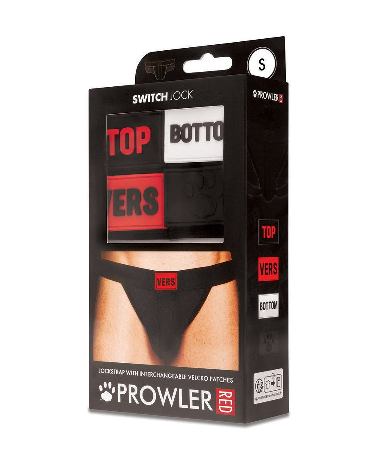 Prowler Switch Jock w/Four Interchangeable Patches - Black SM