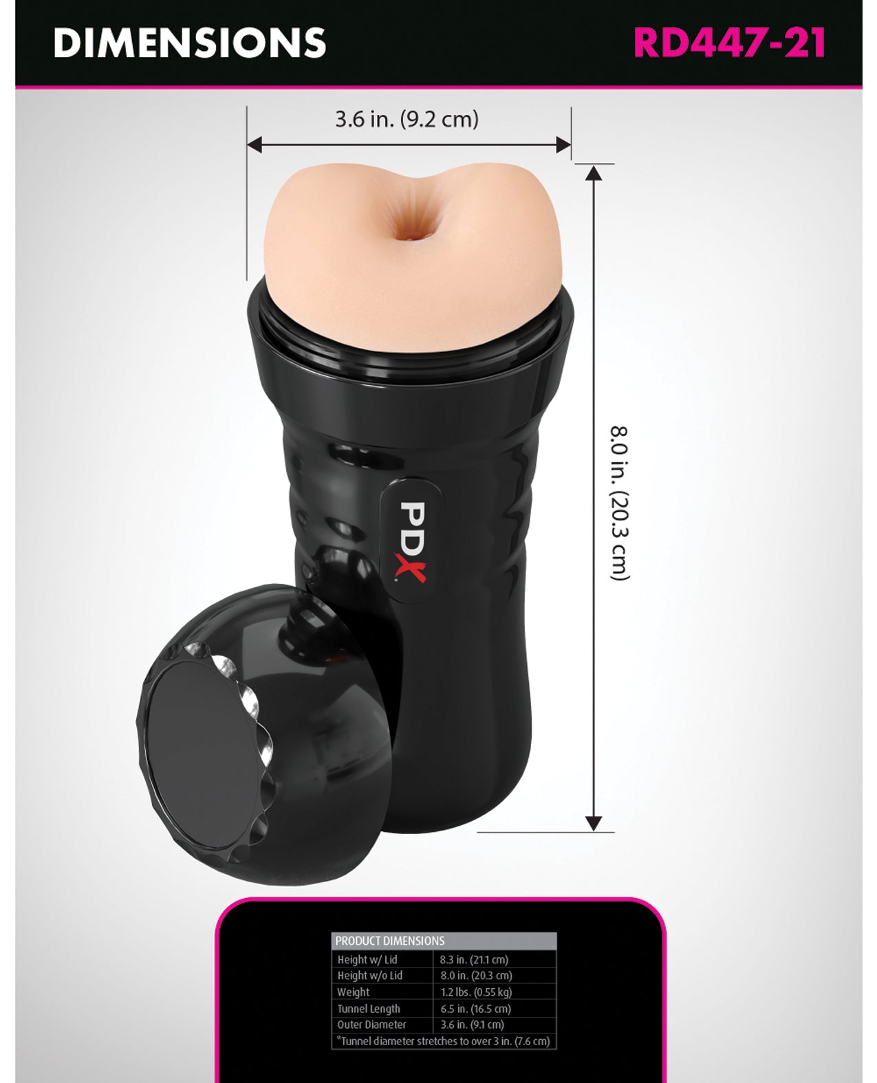 PDX Extreme Wet Bussies Super Bangin' Butthole Stroker - Light