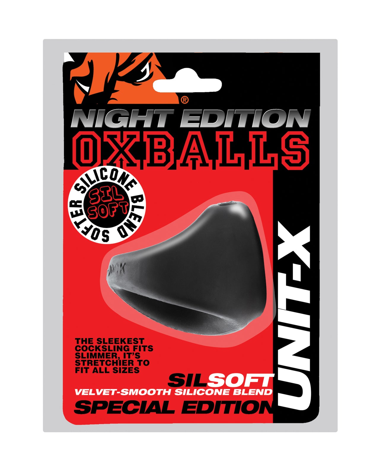 Oxballs Unit-X Stretchy & Slimmer Fit Cock Sling - Special Edition Black