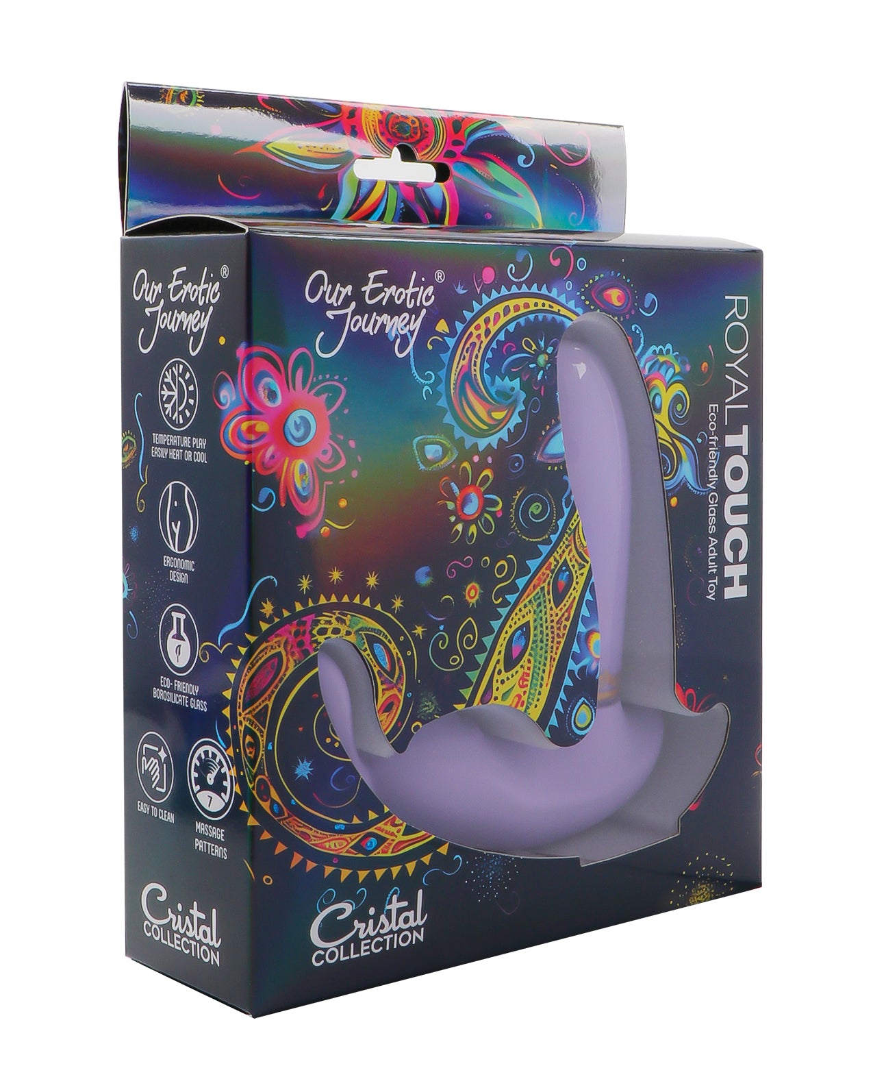 Cristal Royal Touch Glass and Silicone Vibrator