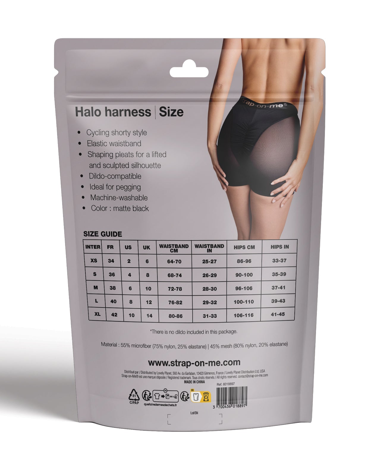 Strap On Me Halo Lingerie Harness - Black XS