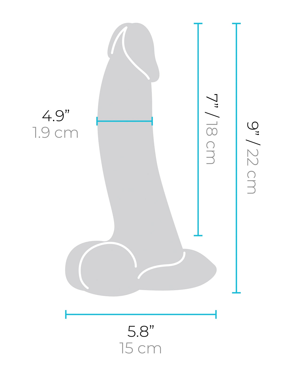 b-Vibe Slipskin 9" Curvy - Mocha
