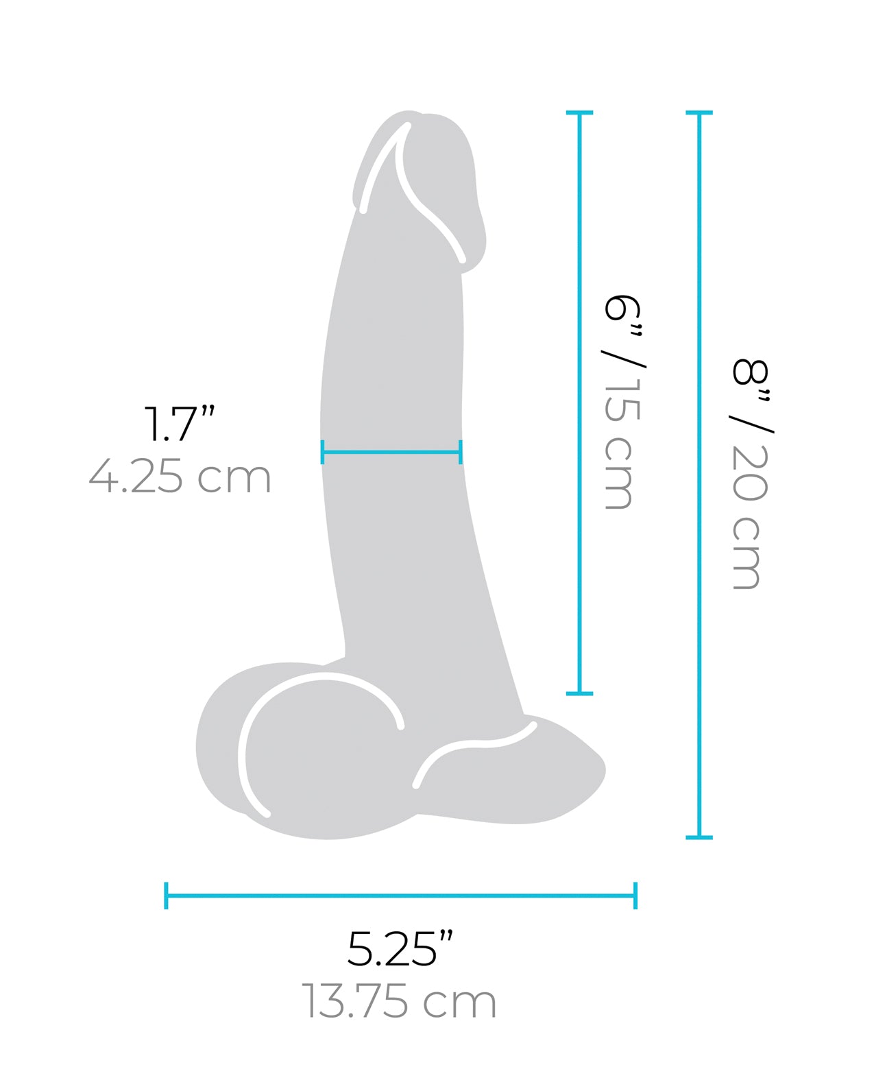 b-Vibe Slipskin 8" Curvy - Mocha
