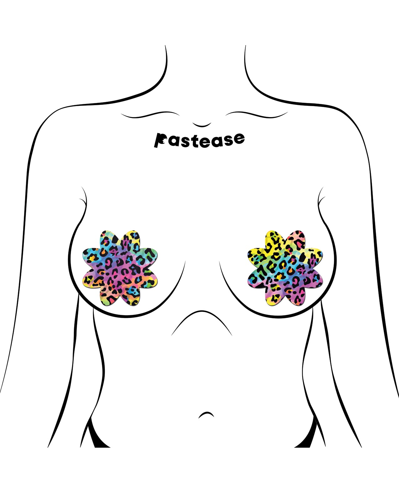 Pastease Cheetah Leopard Print Petal - Rainbow O/S