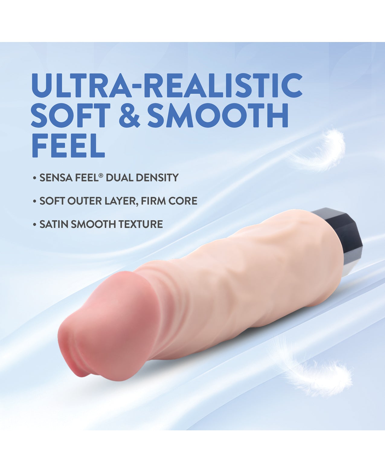 Blush Au Naturel 9" Big Easy Vibrating Realistic G-Spot Dildo - Beige