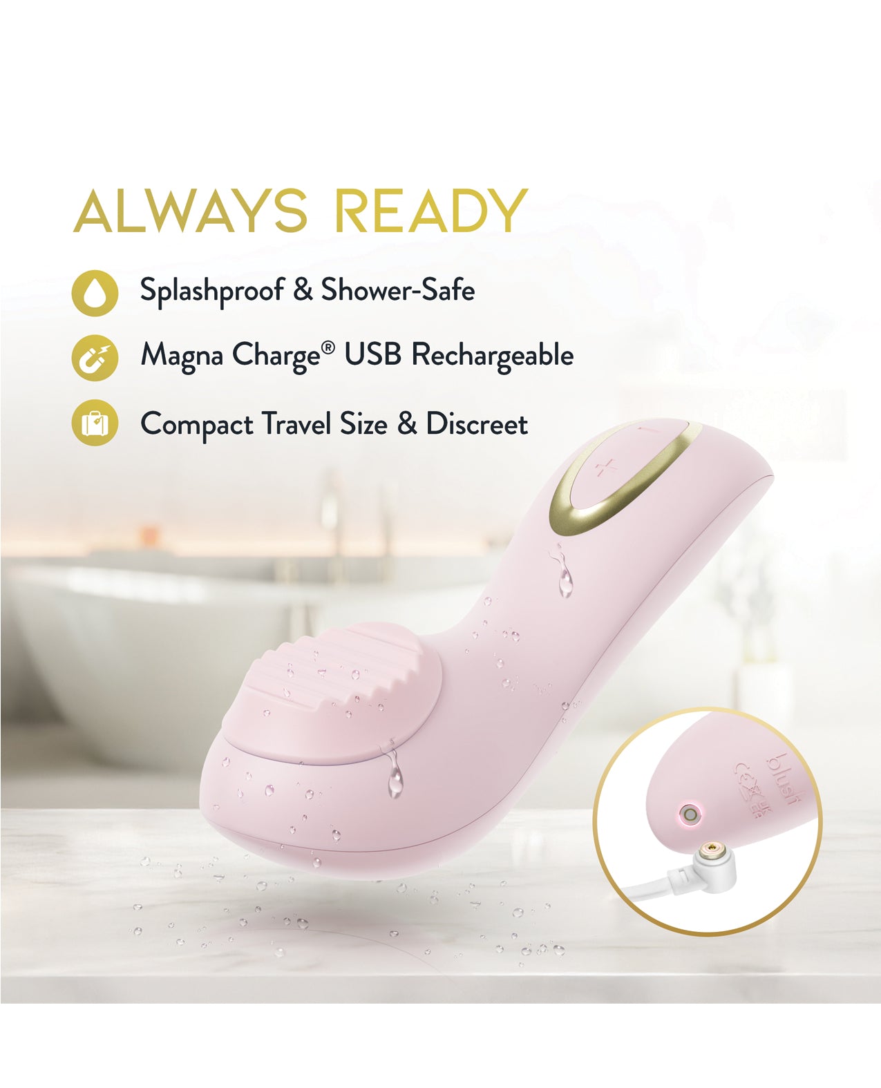 Blush Dahlia Rotating Stimulating Personal Massager - Pink