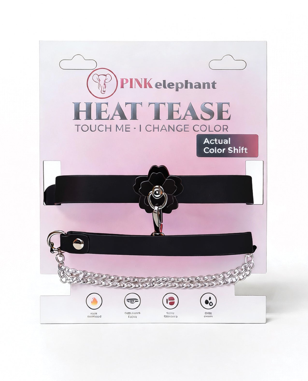 Heat Tease Flower Collar - Black/Pink