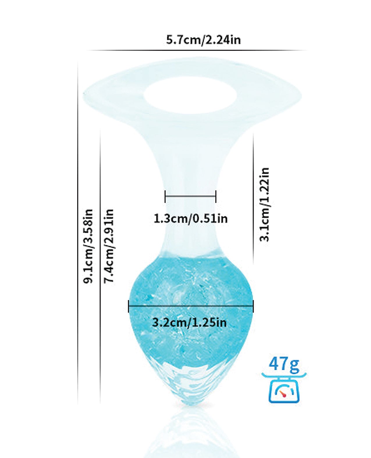 Luxe Prism Small Plug - Blue