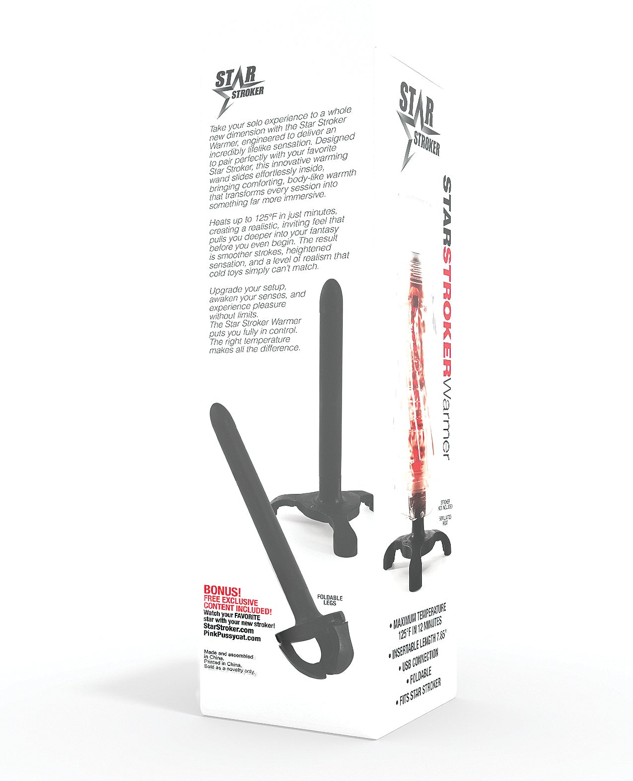 Star Stroker Warming Wand - Black