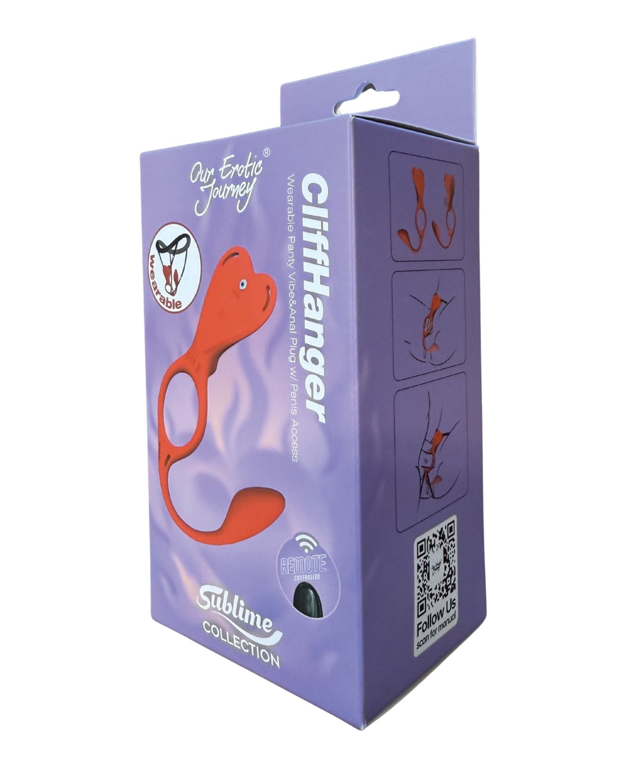 Sublime Flutterplugon Wearable Panty Vibe & Anal Plug w/Penis Access