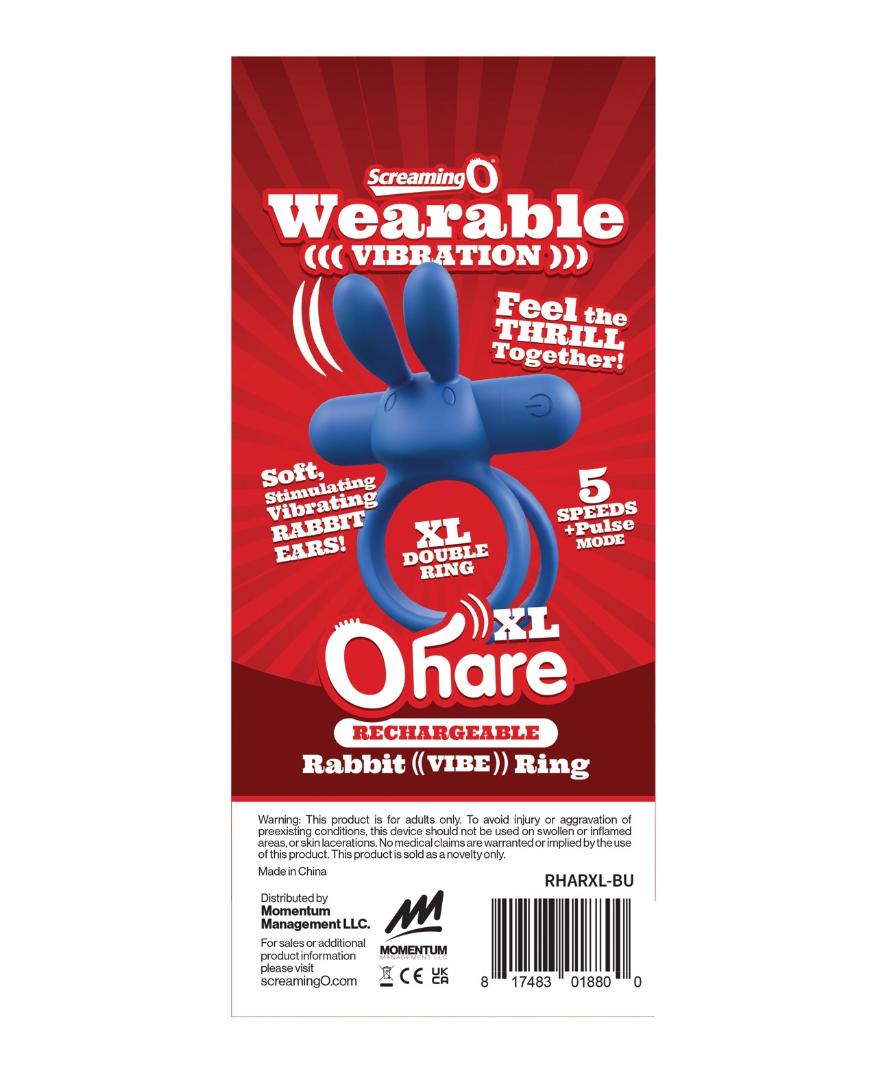 Screaming O Rechargeable Ohare XL - Blue