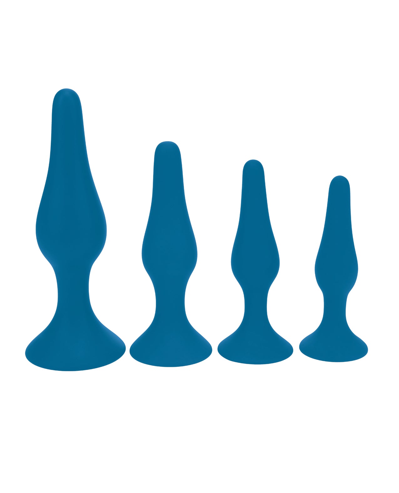 Shots Levelz Slim Silicone Anal Plug Kit of 4 - Teal
