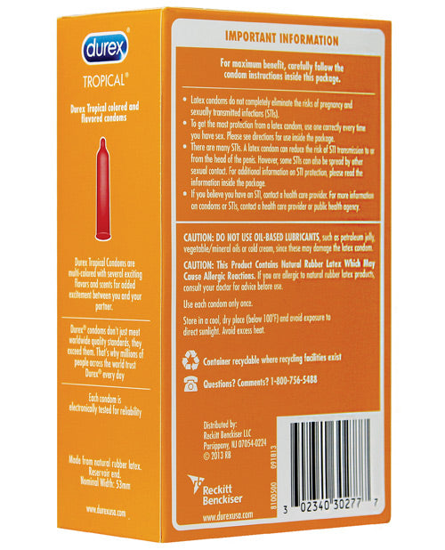 Durex Tropical Color & Scents Condoms - Box of 12