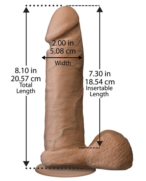 Realistic 8" ULTRASKYN Cock w/Balls - Tan
