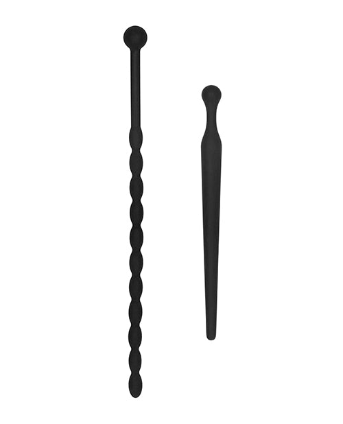 Shots Ouch Urethral Sounding Beginner's Silicone Plug Set - Black