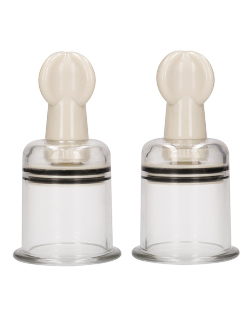 Shots Pumped Nipple Suction Set - Large Clear