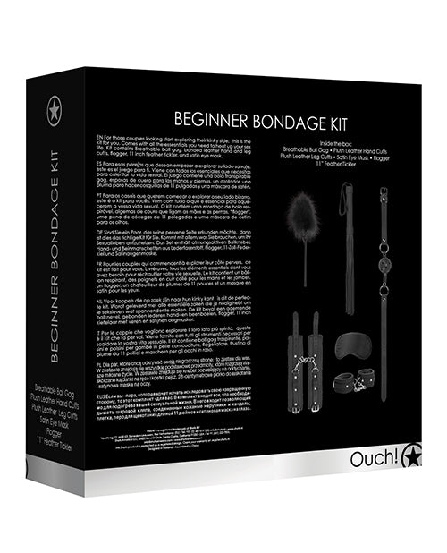 Shots Ouch Beginner's Bondage Kit - Black