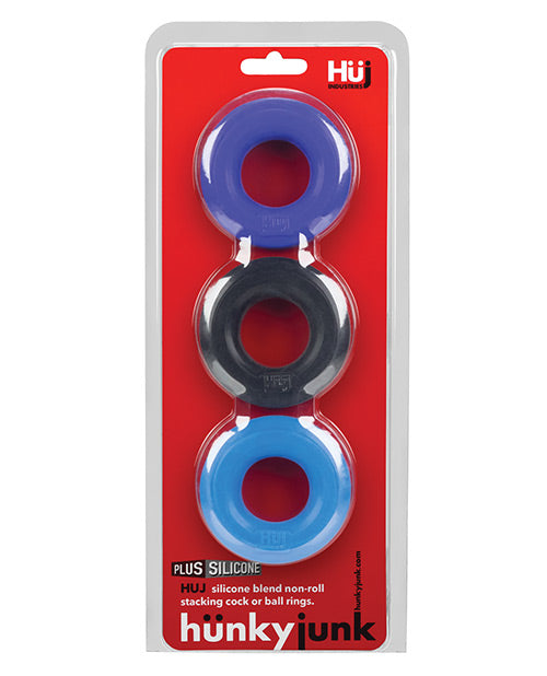 Hunky Junk C-Ring Multi Pack - Cobalt Pack of 3