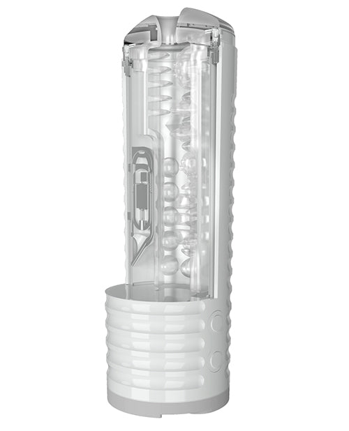 Lovense Max 2 Rechargeable Male Masturbator w/White Case - Clear Sleeve
