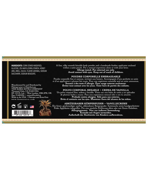 Kama Sutra Honey Dust - 6 oz Vanilla Creme