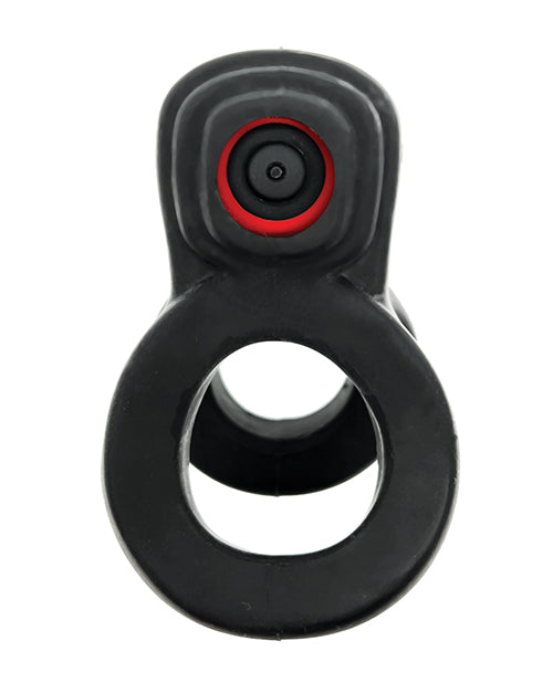 Hunky Junk Revhammer Shaft Vibe Ring - Tar Ice w/Red Vibe