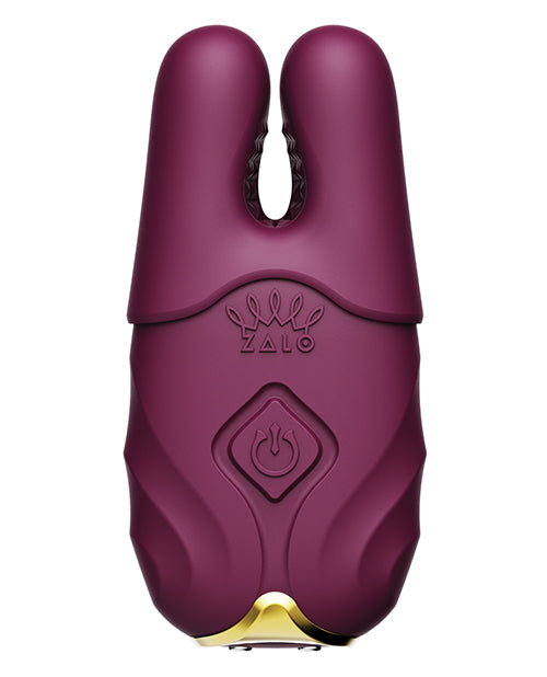 ZALO Nave Vibrating Nipple Clamps - Velvet Purple