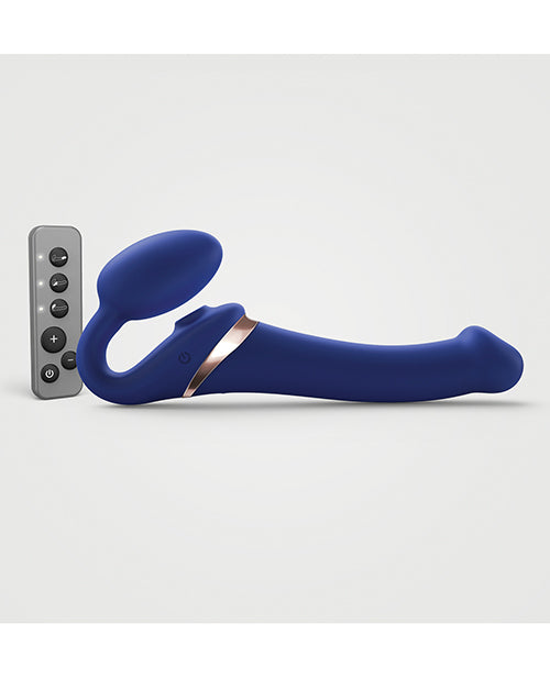 Strap On Me Multi Orgasm Bendable Strapless Strap On Medium - Night Blue