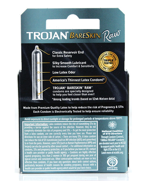 Trojan Raw Condoms - Pack of 3
