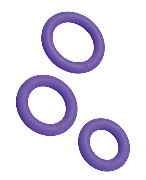 ROMP Remix Trio Penis Ring Set of 3 - Purple