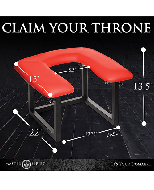 Master Series Face Rider Queening Chair - Black/Red - Drop Ship Only Freight $42