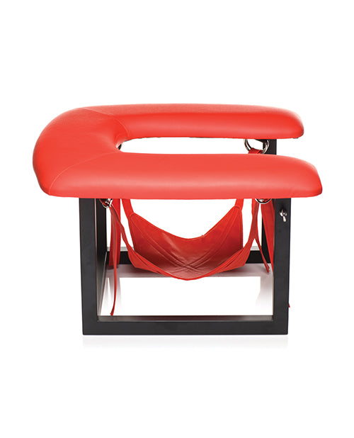 Master Series Face Rider Queening Chair - Black/Red - Drop Ship Only Freight $42