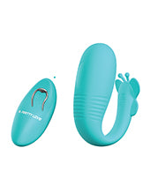 Pretty Love Remi Thrusting Hands-Free Vibrator - Aqua