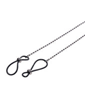 Sex & Mischief Ex's & Oh's Body Jewelry w/Nipple Ties - Black