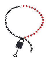 Sex & Mischief Ex's & Oh's Crystal Day Collar - Red/Black