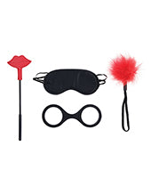 Sex & Mischief Ex's & Oh's Kiss Kit - Red/Black