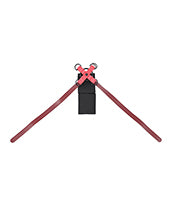 Sex & Mischief Ex's & Oh's Cross Cuffs - Red/Black