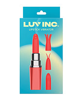Luv Inc. Lipstick Vibrator w/4 Heads - Coral
