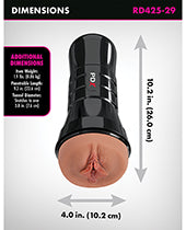 PDX Extreme Wet Pussies Super Luscious Lips XXL Stroker - Brown