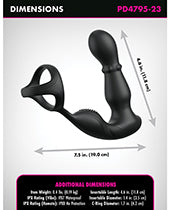 Anal Fantasy Elite Ass-Gasm Slide & Glide P-Spot Stimulator - Black